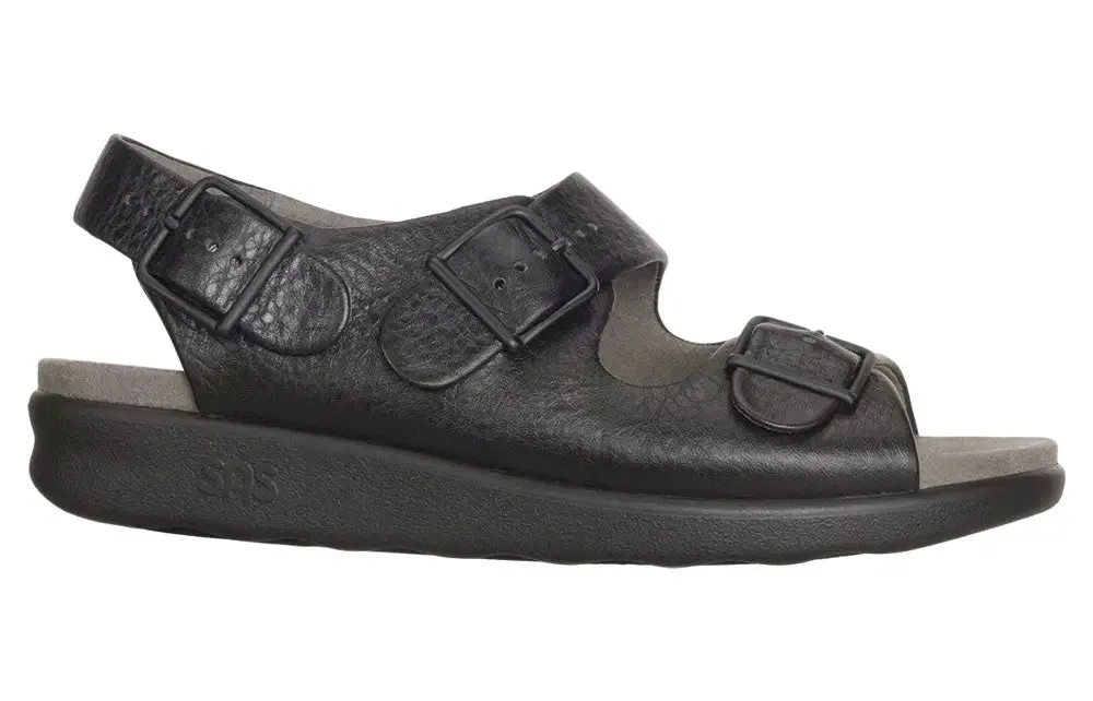 Womens SAS Relaxed  Adjustable Leather Sandal with Soft Cushioning