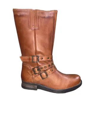 Women's Sienna Moto Boots In Tan