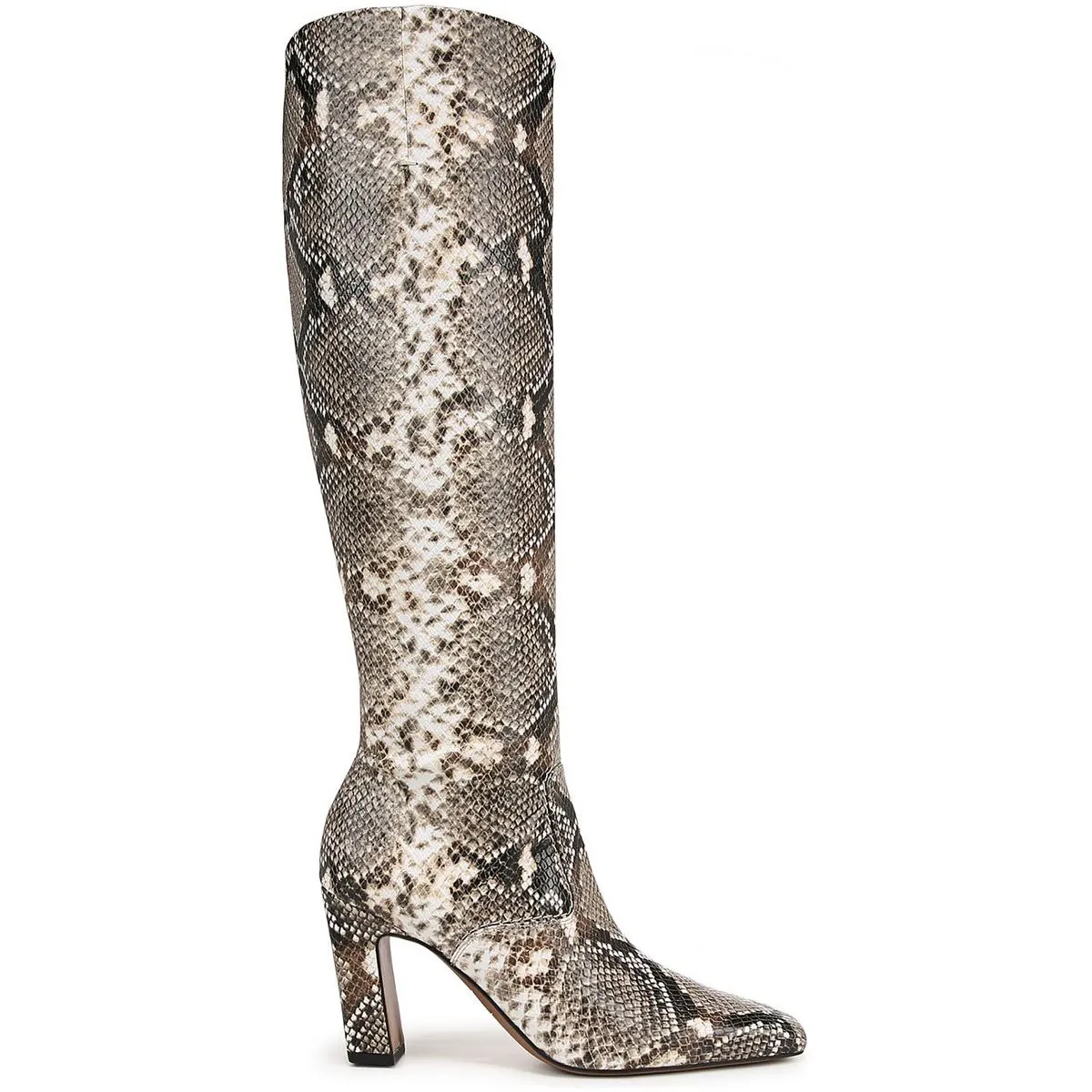 Womens Snake Print Man Made Knee-High Boots