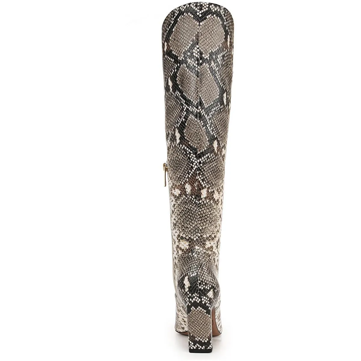 Womens Snake Print Man Made Knee-High Boots