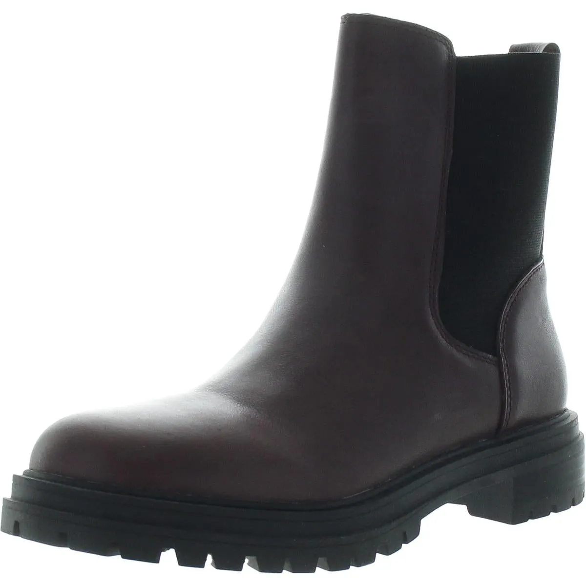 Womens Stretch Leather Ankle Boots
