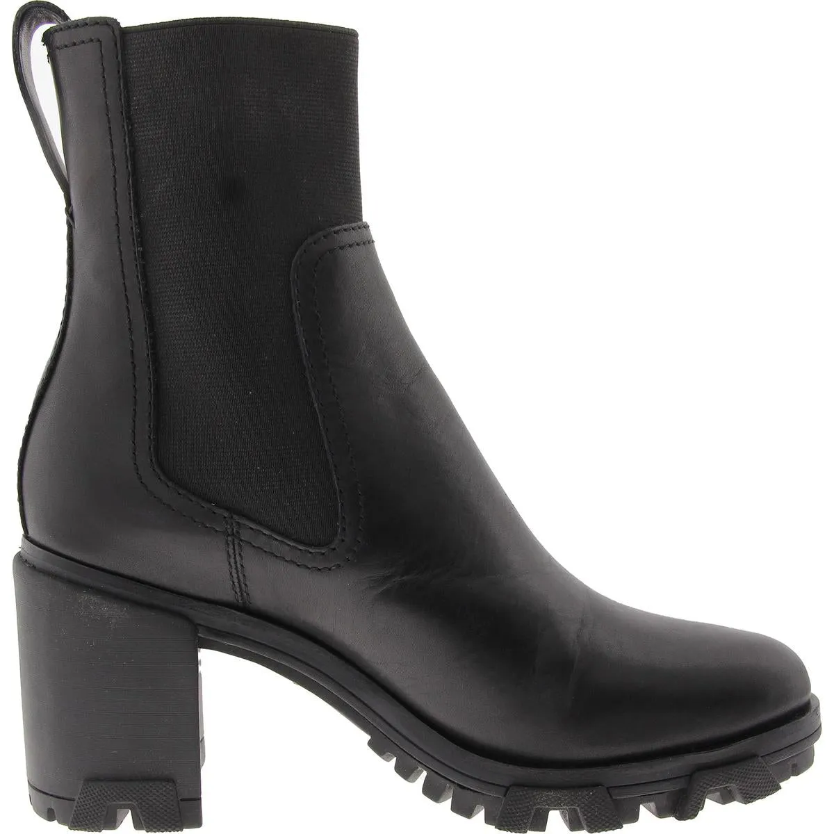 Womens Stretch Leather Chelsea Boots