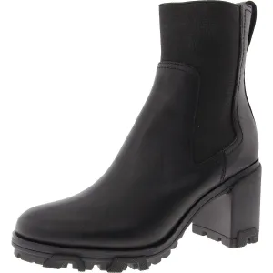 Womens Stretch Leather Chelsea Boots