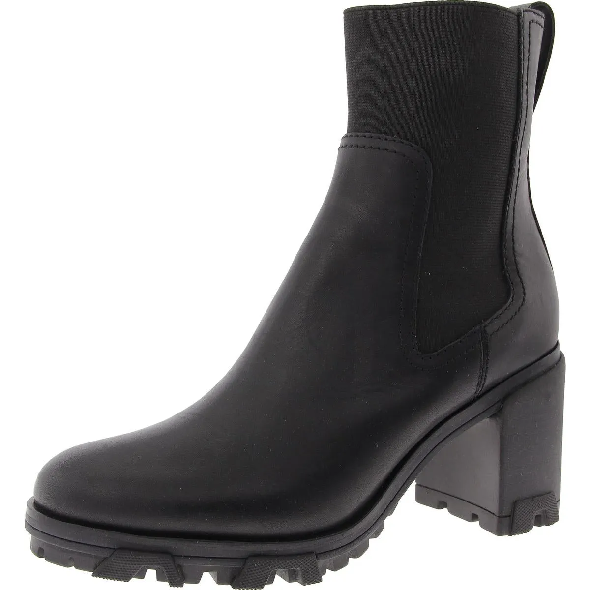 Womens Stretch Leather Chelsea Boots
