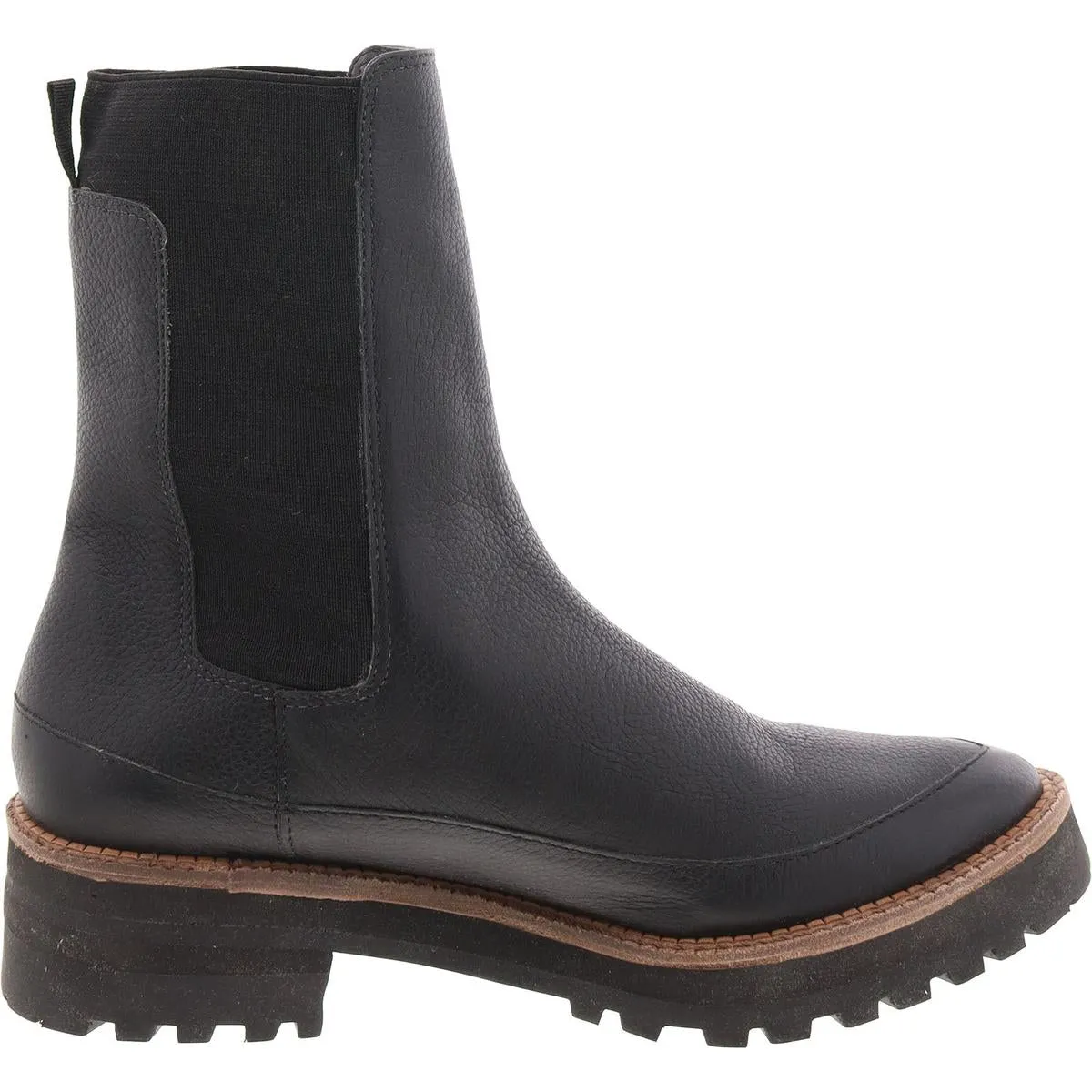 Womens Stretch Leather Mid-Calf Boots