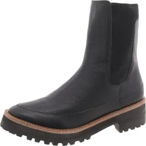 Womens Stretch Leather Mid-Calf Boots