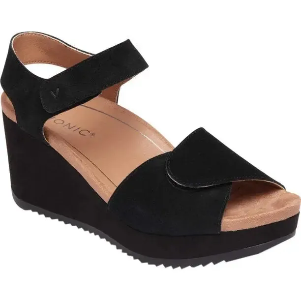 Womens Vionic Hoola Astrid II  Supportive Wedge Sandal with Retro-Chic Style