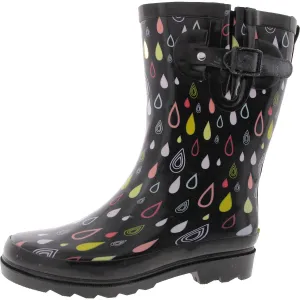 Womens Water Resistant Polyester Rain Boots