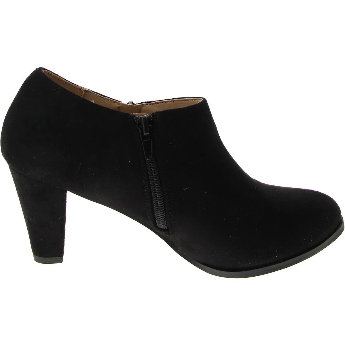Womens Zip Up Slip On Booties