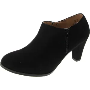 Womens Zip Up Slip On Booties
