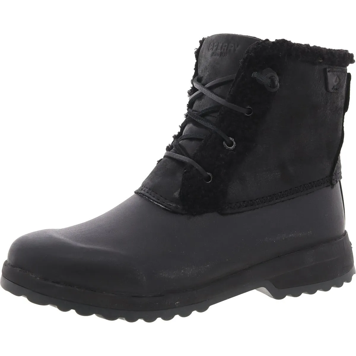 Womens Zipper Faux Fur Shearling Boots