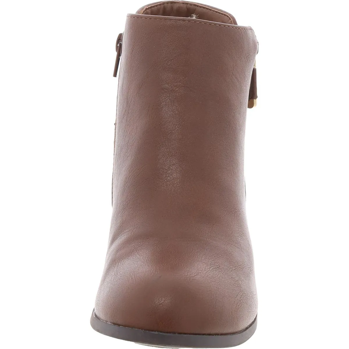 Womens Zipper Faux Leather Booties