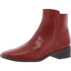 Womens Zipper Faux Leather Booties