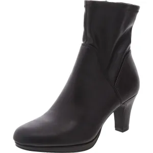 Womens Zipper Faux Leather Chelsea Boots