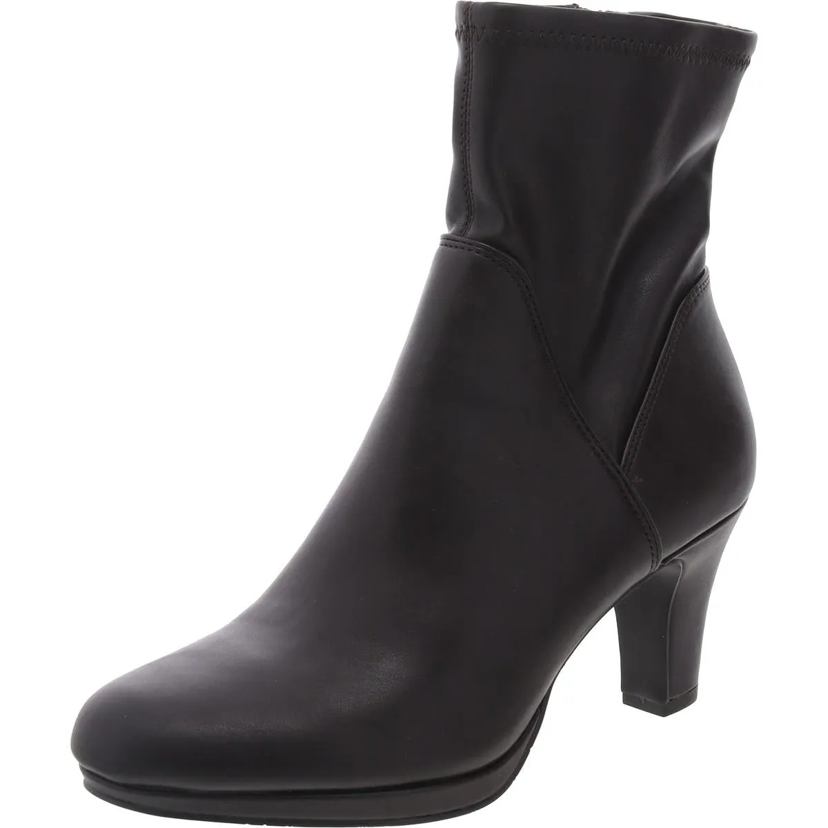 Womens Zipper Faux Leather Chelsea Boots