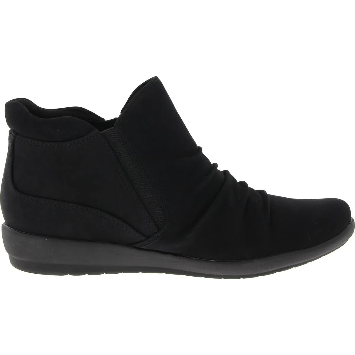 Womens Zipper Faux Suede Ankle Boots