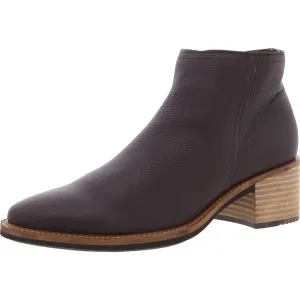 Womens Zipper Leather Booties