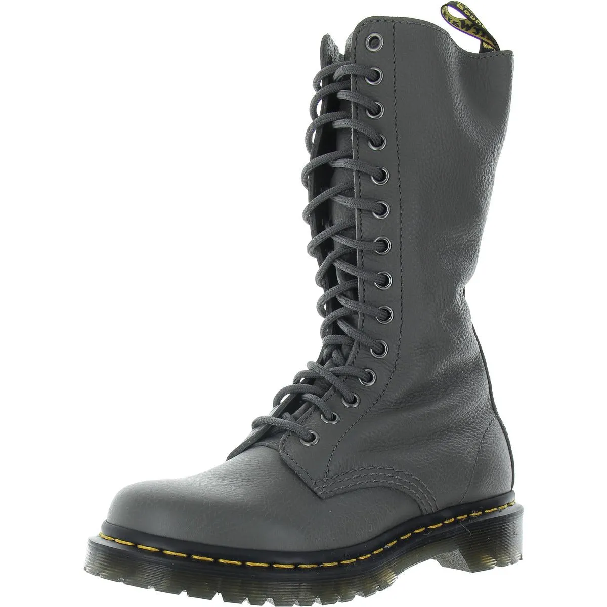 Womens Zipper Leather Combat & Lace-Up Boots