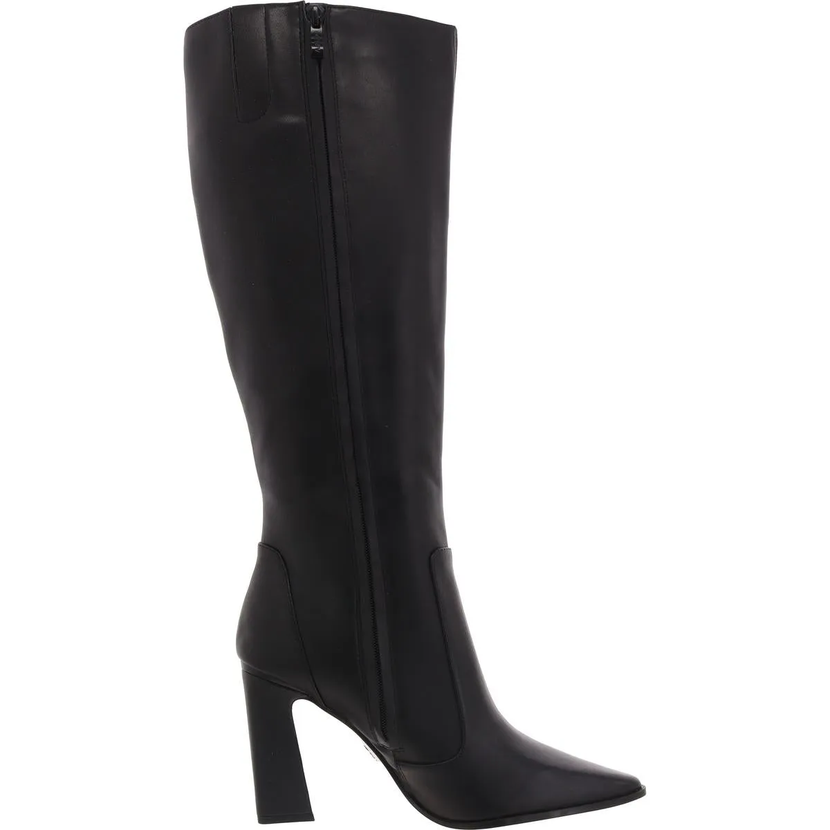 Womens Zipper Leather Knee-High Boots