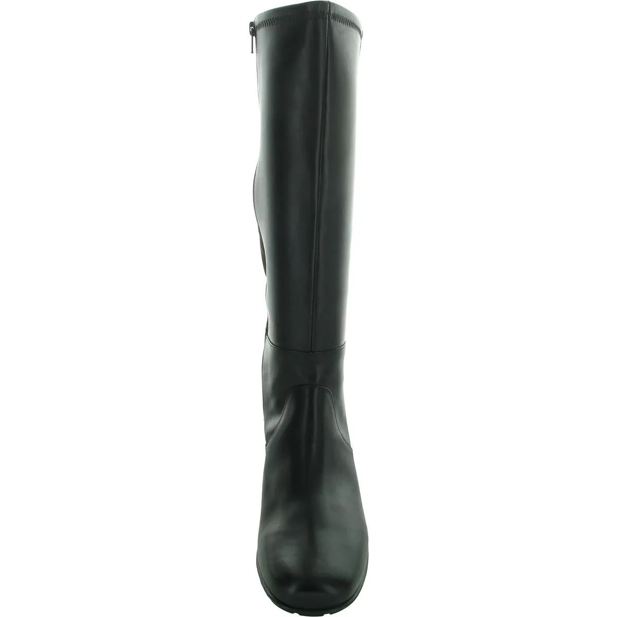 Womens Zipper Leather Knee-High Boots