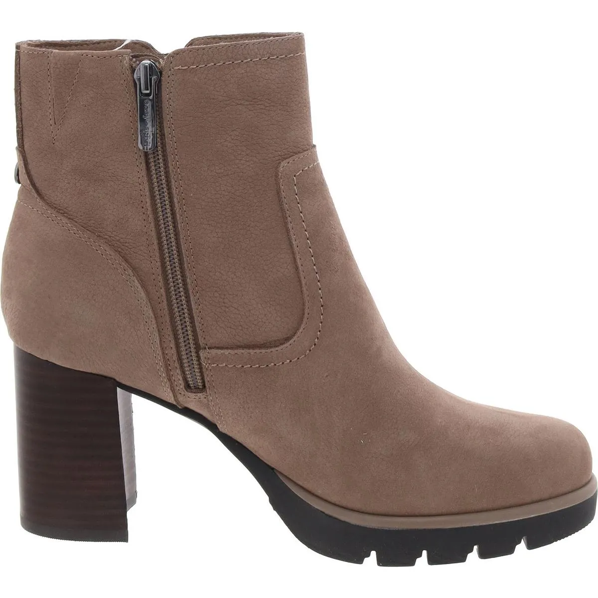 Womens Zipper Manmade Ankle Boots