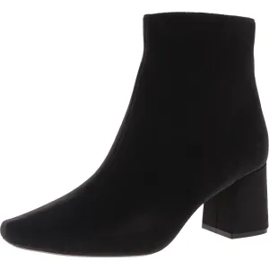 Womens Zipper Velvet Booties