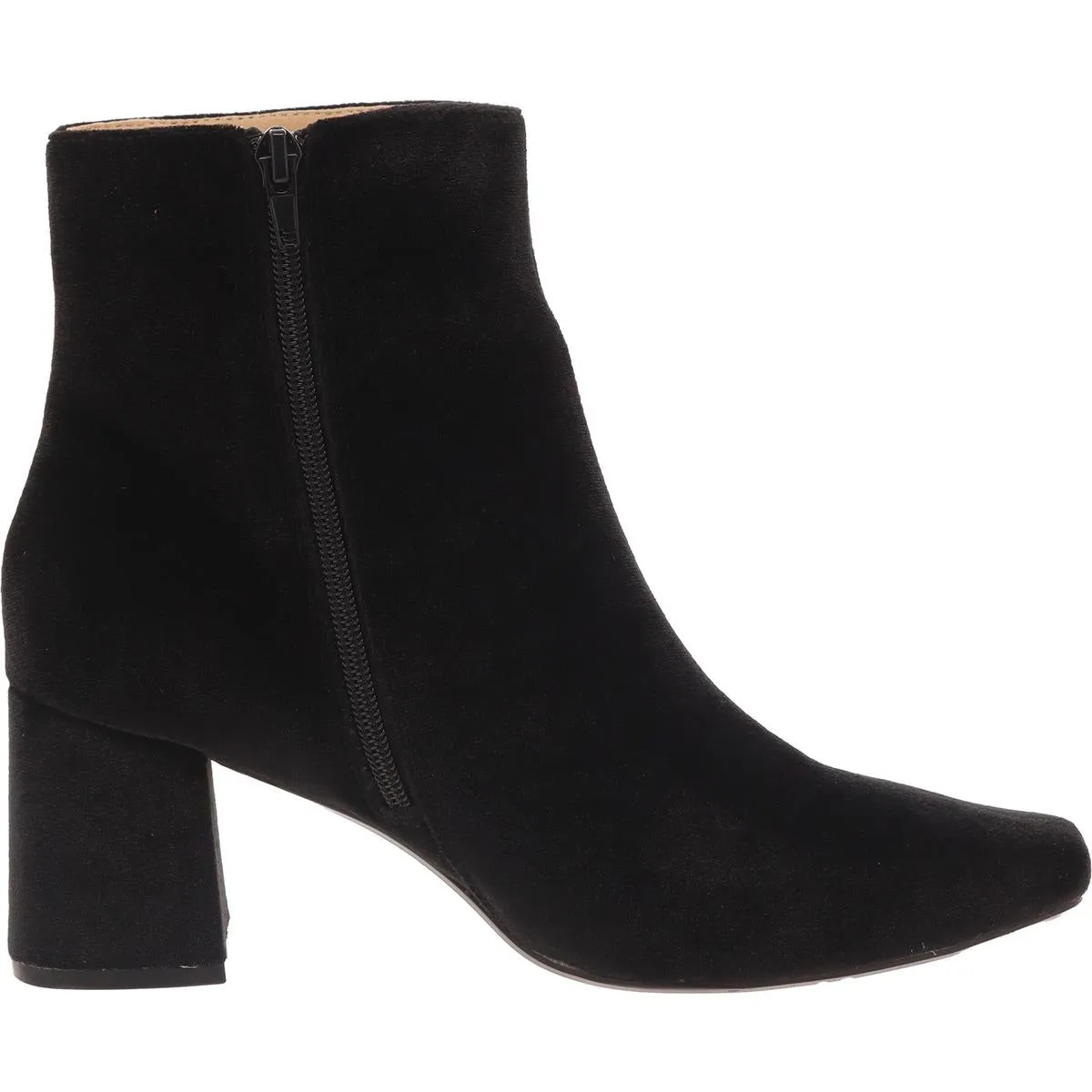 Womens Zipper Velvet Booties