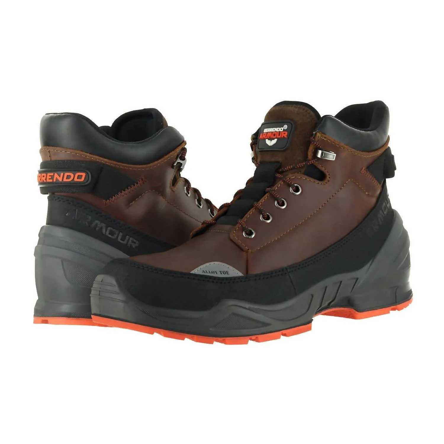 Work Boots 6  Alloy Toe Boots In Reddish Brown