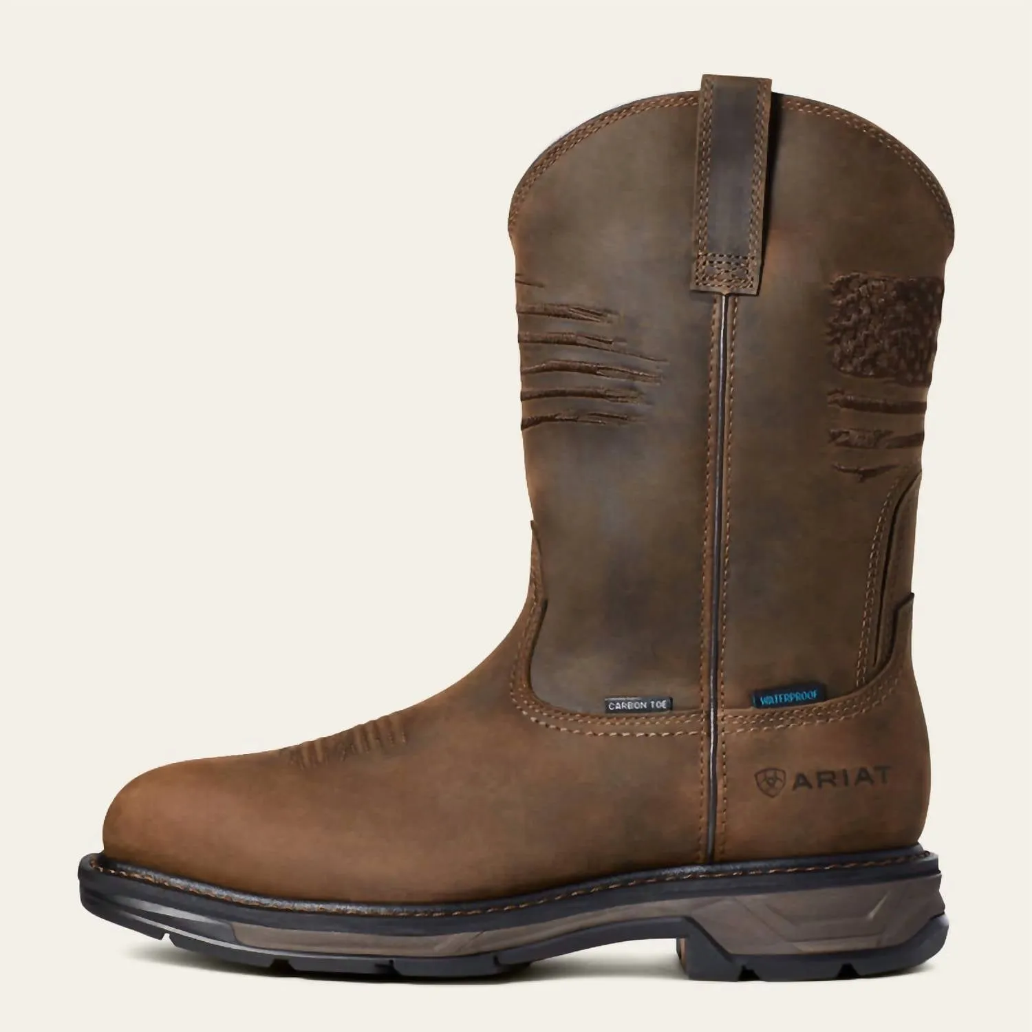 Workhog Xt Patriot Waterproof Carbon Toe Work Boot In Distressed Brown