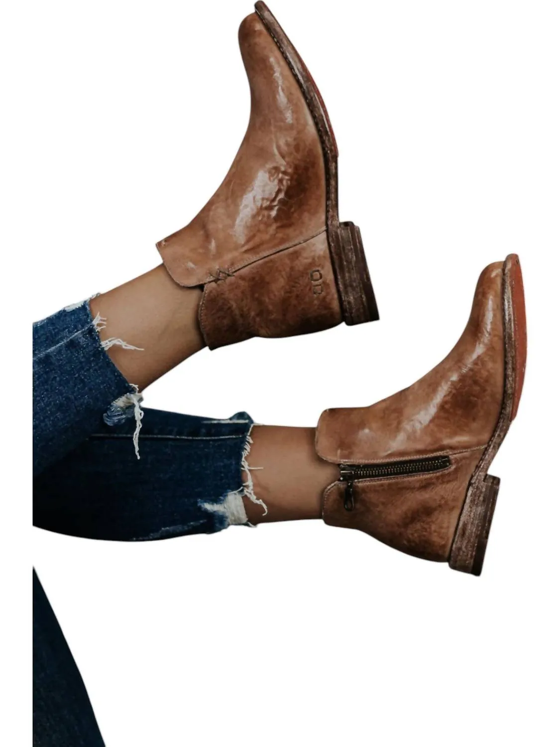 Yursia Boots In Tan Rustic