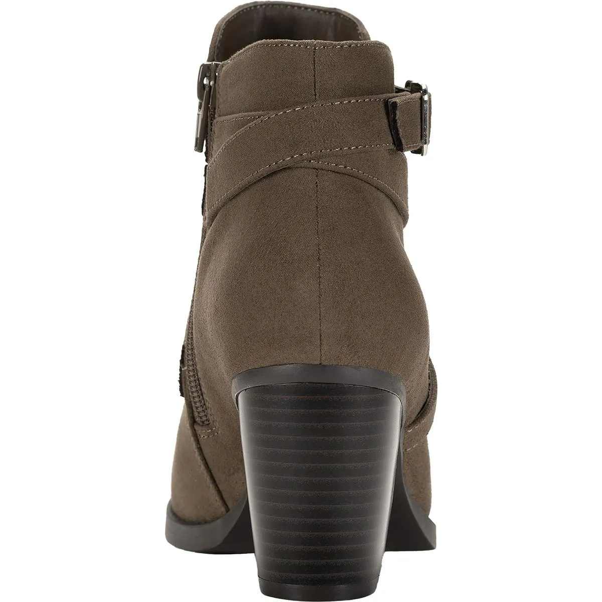 Zetaa Womens Faux Leather Buckle Ankle Boots