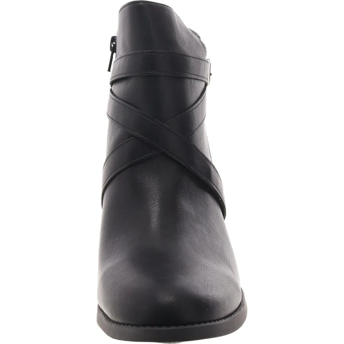 Zetaa Womens Faux Leather Buckle Ankle Boots